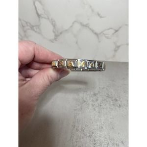 Vintage Link ID Bracelet LinQ Italy Stainless Steel Samantha Disney Charms
